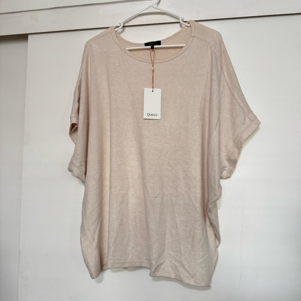 Quince NEW Dolman Brushed Soft Sweater Top Ivory - Picture 2 of 6